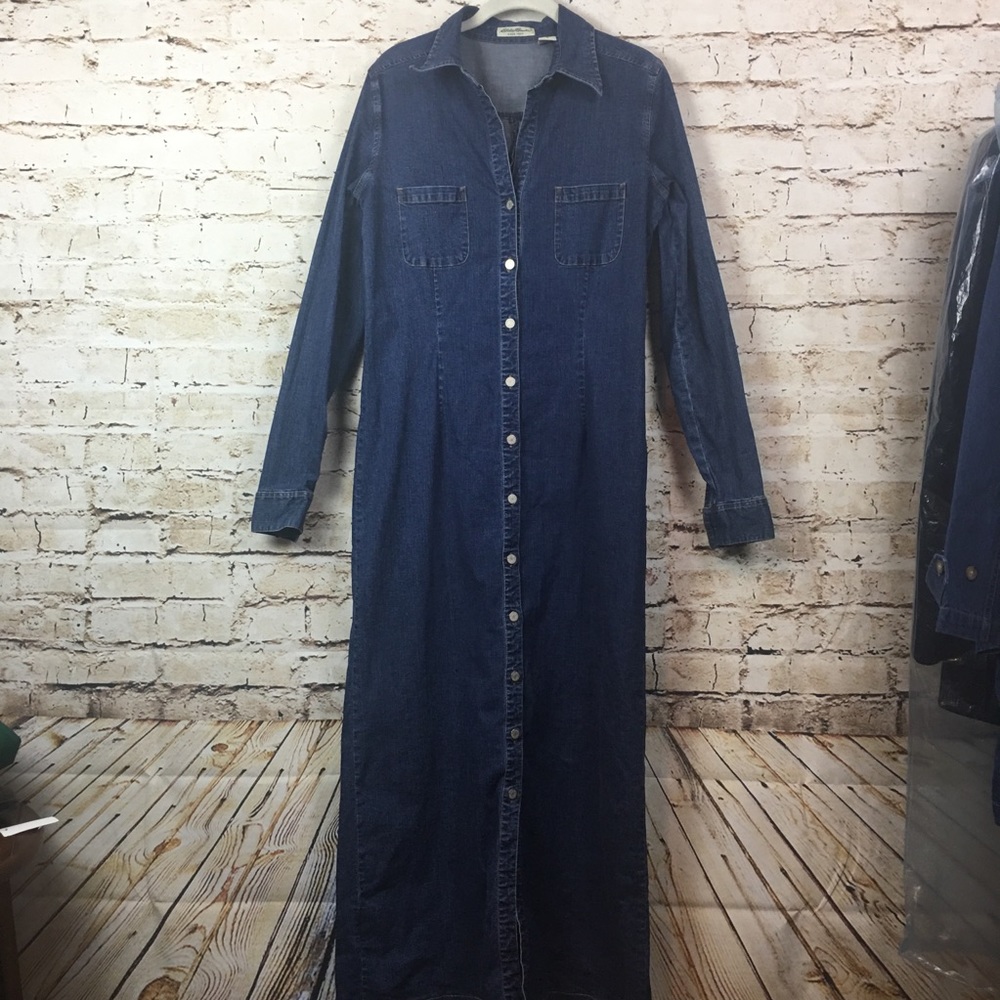 ❌SOLD❌Eddie Bauer Blue Jean Maxi Dress